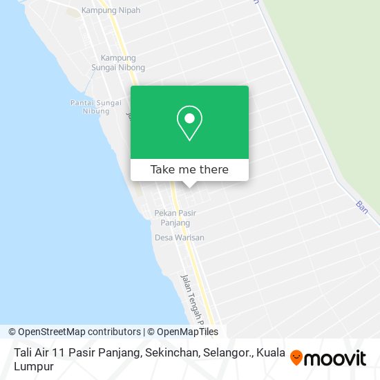Tali Air 11 Pasir Panjang, Sekinchan, Selangor. map