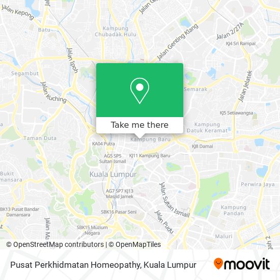 Peta Pusat Perkhidmatan Homeopathy