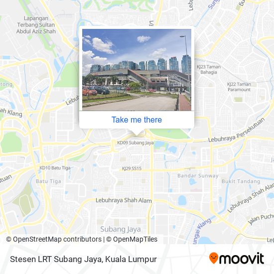 Stesen LRT Subang Jaya map