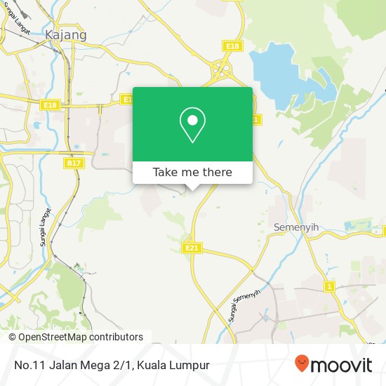 No.11 Jalan Mega 2/1 map