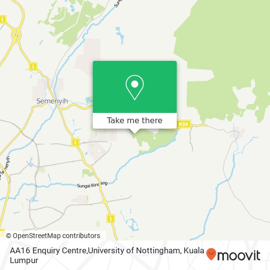 AA16 Enquiry Centre,University of Nottingham map
