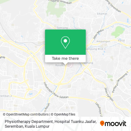 Physiotherapy Department, Hospital Tuanku Jaafar, Seremban map