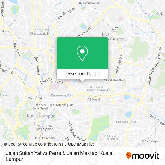 Jalan Sultan Yahya Petra & Jalan Maktab map