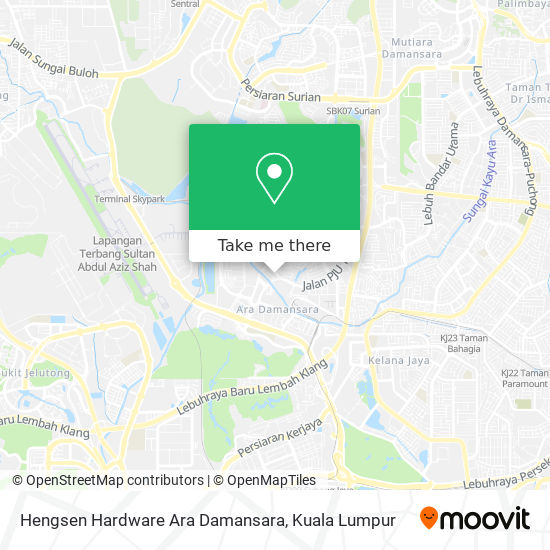 Peta Hengsen Hardware Ara Damansara