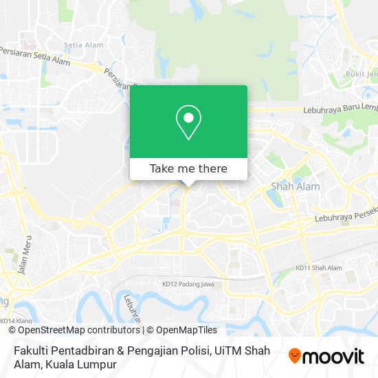 Peta Fakulti Pentadbiran & Pengajian Polisi, UiTM Shah Alam