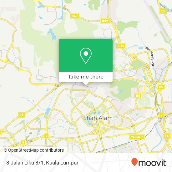 8 Jalan Liku 8/1 map