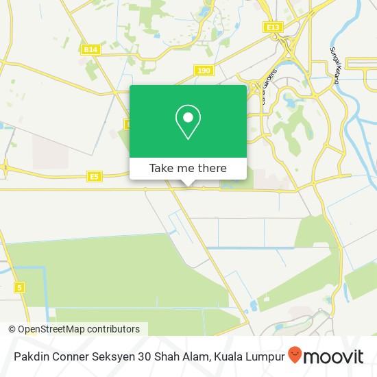 Pakdin Conner Seksyen 30 Shah Alam map