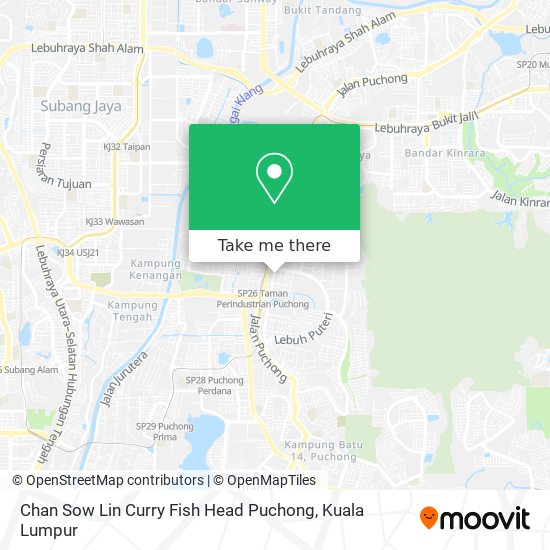 Chan Sow Lin Curry Fish Head Puchong map