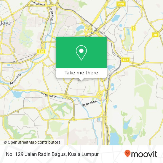 No. 129 Jalan Radin Bagus map