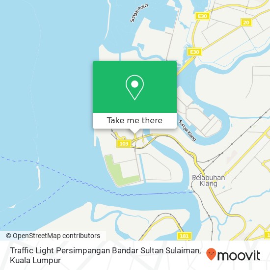 Traffic Light Persimpangan Bandar Sultan Sulaiman map