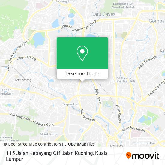Peta 115 Jalan Kepayang Off Jalan Kuching
