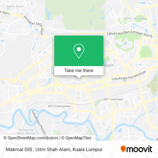 Makmal GIS , Uitm Shah Alam map