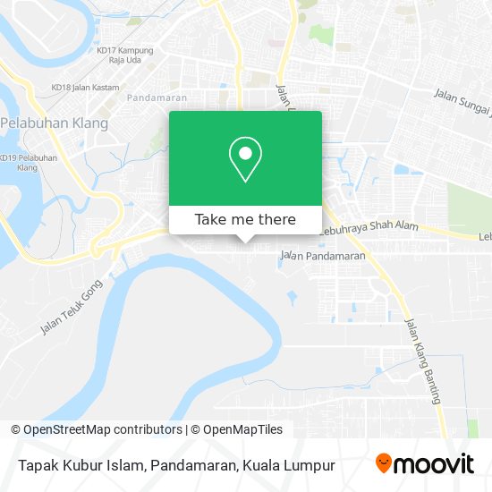 Tapak Kubur Islam, Pandamaran map
