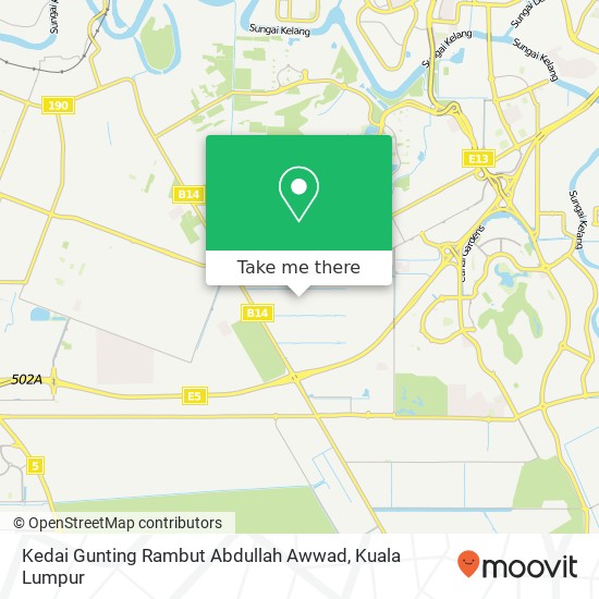 Kedai Gunting Rambut Abdullah Awwad map