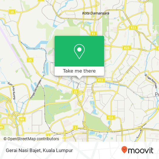 Gerai Nasi Bajet map