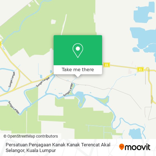 Peta Persatuan Penjagaan Kanak Kanak Terencat Akal Selangor