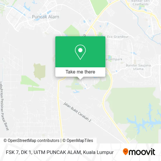 FSK 7, DK 1, UiTM PUNCAK ALAM map