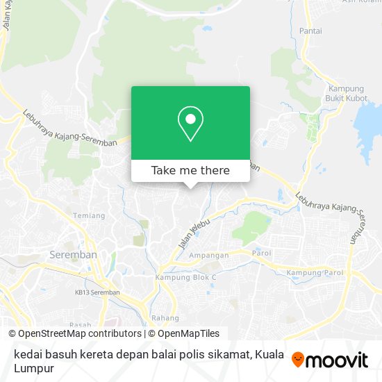 kedai basuh kereta depan balai polis sikamat map