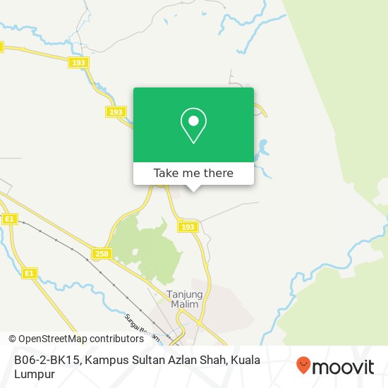 Peta B06-2-BK15, Kampus Sultan Azlan Shah
