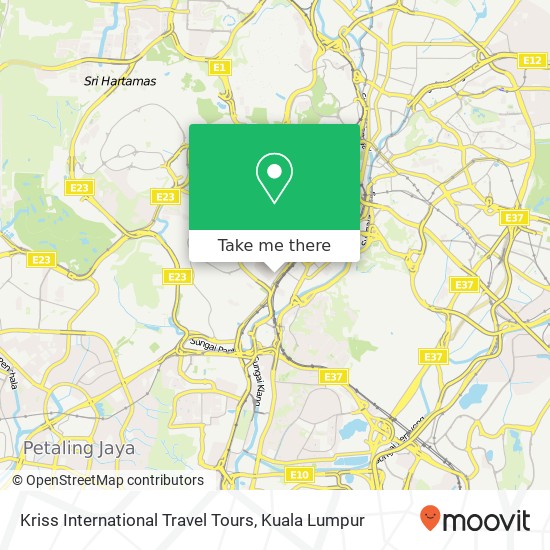 Kriss International Travel Tours map