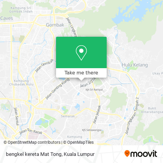 bengkel kereta Mat Tong map