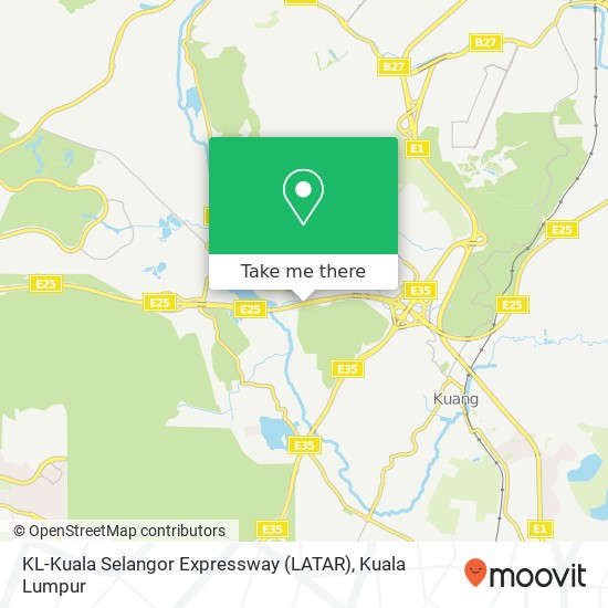 KL-Kuala Selangor Expressway (LATAR) map