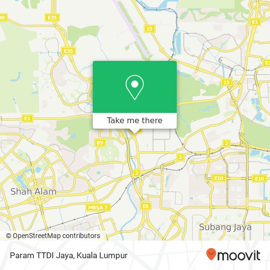 Peta Param TTDI Jaya