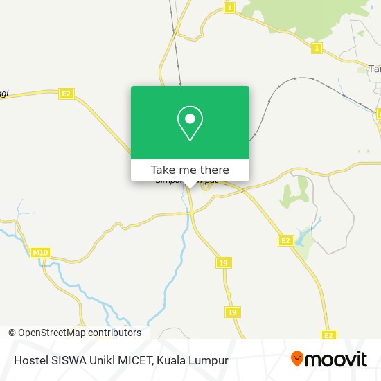 Peta Hostel SISWA Unikl MICET