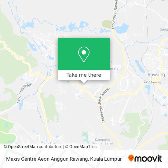Maxis Centre Aeon Anggun Rawang map
