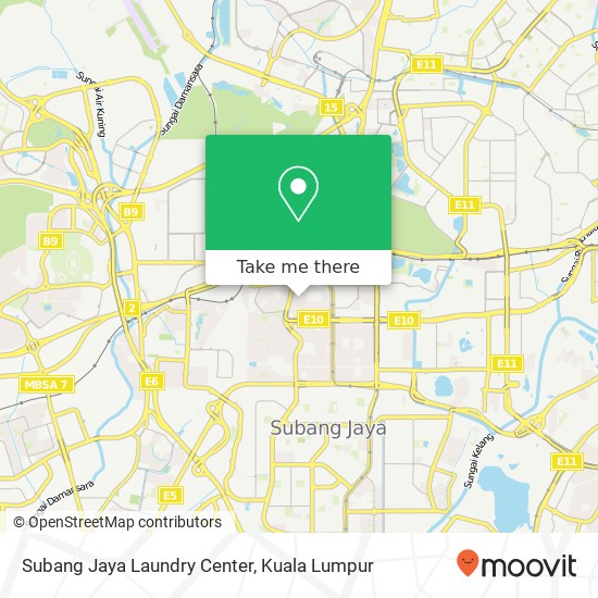 Peta Subang Jaya Laundry Center