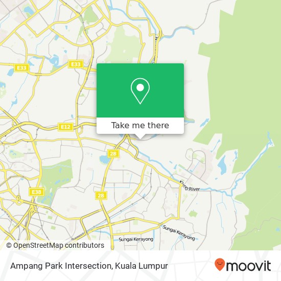 Peta Ampang Park Intersection