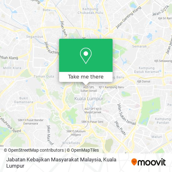 Jabatan Kebajikan Masyarakat Malaysia map