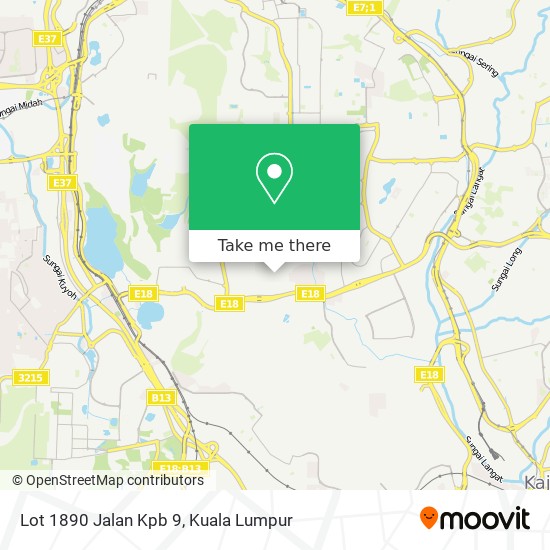 Peta Lot 1890 Jalan Kpb 9