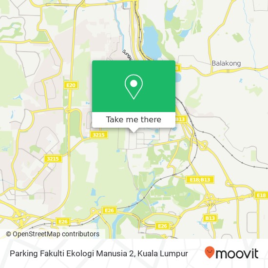 Parking Fakulti Ekologi Manusia 2 map