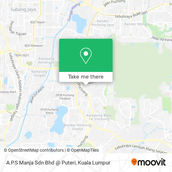 A.P.S Manja Sdn Bhd @ Puteri map