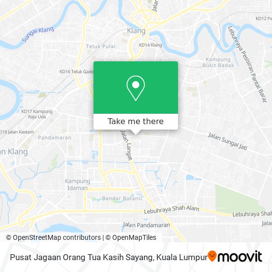 Pusat Jagaan Orang Tua Kasih Sayang map