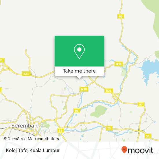 Kolej Tafe map