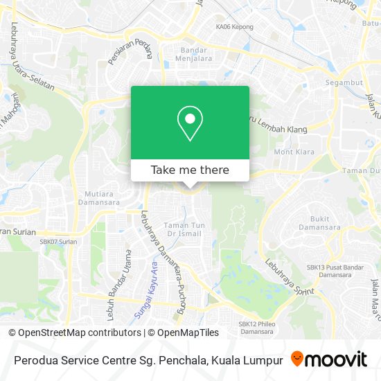 Perodua Service Centre Sg. Penchala map