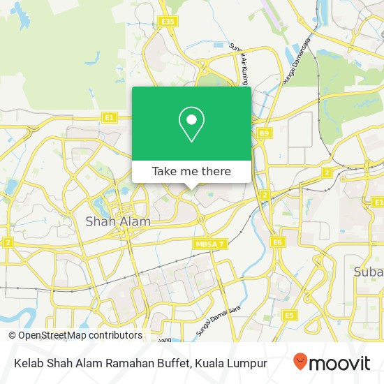 Kelab Shah Alam Ramahan Buffet map