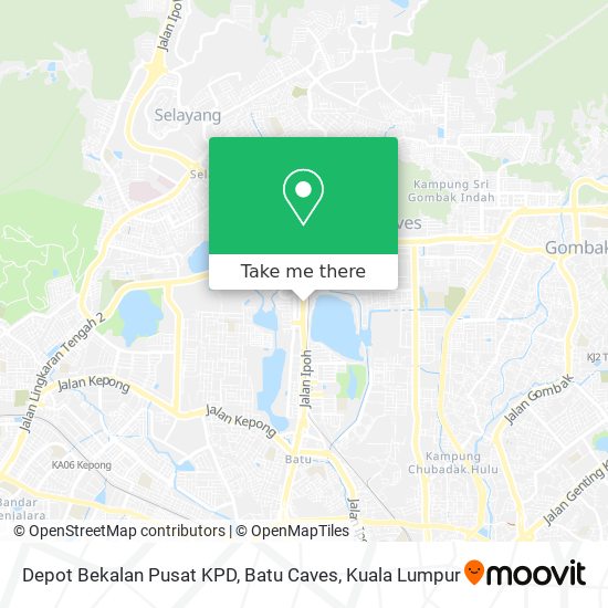 Depot Bekalan Pusat KPD, Batu Caves map
