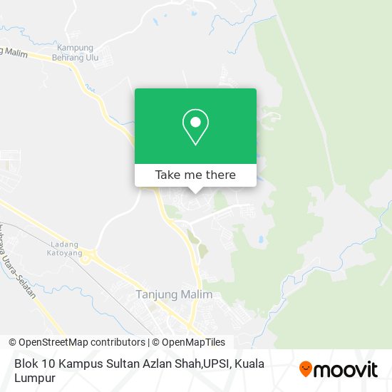 Blok 10 Kampus Sultan Azlan Shah,UPSI map