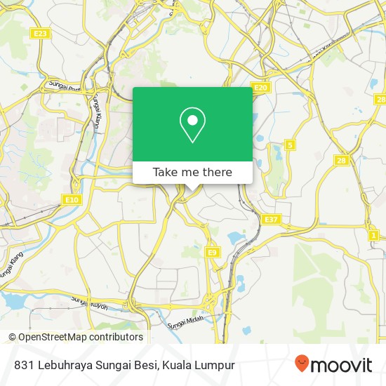 831 Lebuhraya Sungai Besi map