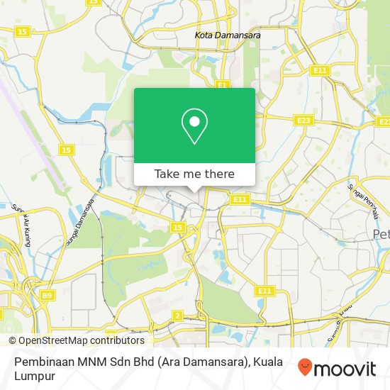 Pembinaan MNM Sdn Bhd (Ara Damansara) map