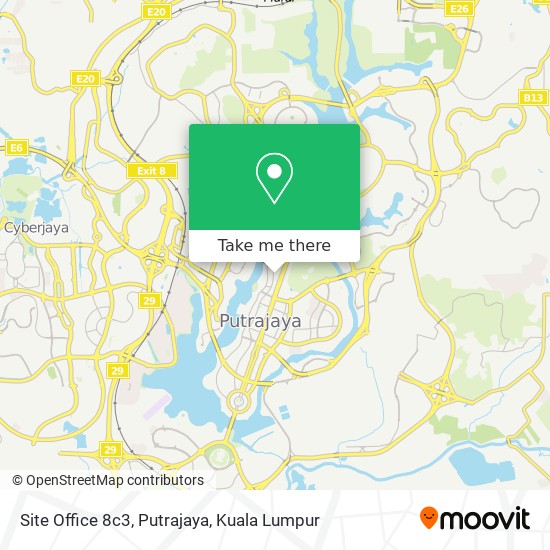 Site Office 8c3, Putrajaya map