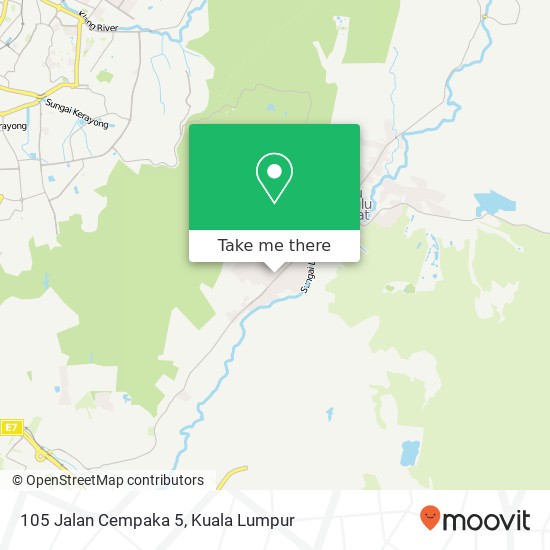 105 Jalan Cempaka 5 map