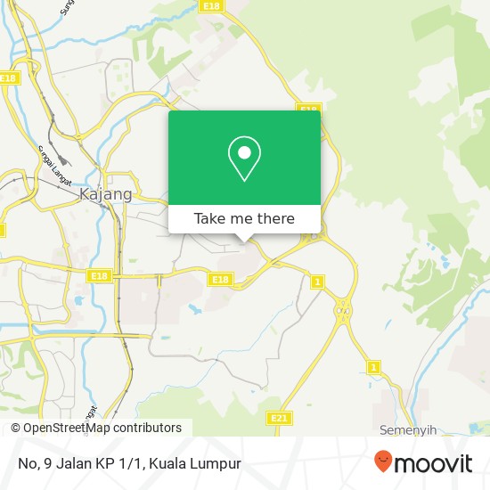 No, 9 Jalan KP 1/1 map