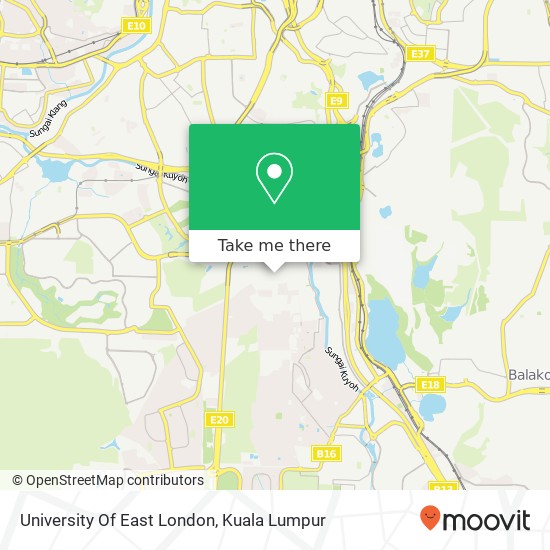 University Of East London map