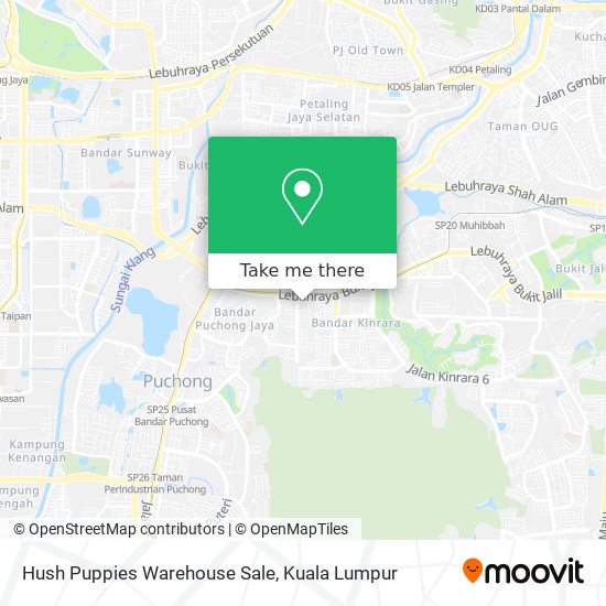 Hush Puppies Warehouse Sale map