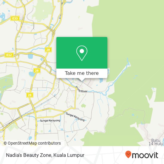 Nadia's Beauty Zone map