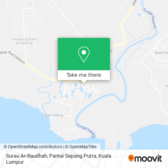 Surau Ar-Raudhah, Pantai Sepang Putra map